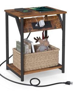 End Table with USB Ports and Outlets