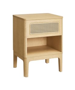 Rattan Nightstand with Drawer