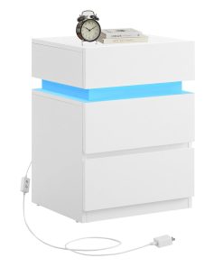 Kailyn Collection - Bedside Table with LED Lights