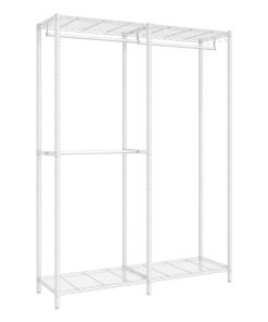 Clothing Rack with Adjustable Shelves and Hanging Rails