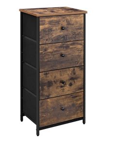 Fabric Dresser with 4 Drawers. Metal Frame