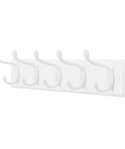 Wall-Mounted Coat Rack with 5 Double Metal Hooks