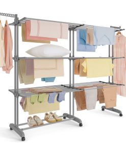 Clothes Drying Rack 4-Tier. Foldable Laundry Drying Rack