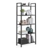 5-Tier Bookshelf with Steel Frame