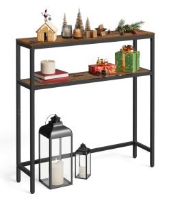 2-Tier Sofa Table Narrow Entryway Table