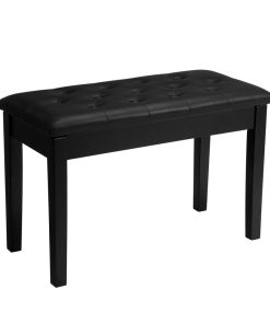 Duet Piano Bench with Padded Cushion and Storage Compartment