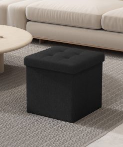 Folding storage stool bench footrest for living room and bedroom