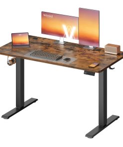 Electric standing desk with memory settings for home office