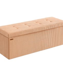 MAZIE Collection - Foldable storage ottoman bench with foot rest