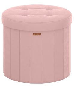 Round Storage Ottoman with Removable Lid