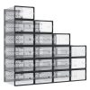 Stackable foldable shoe storage boxes for everyday footwear