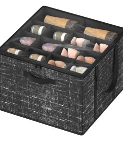 Shoe organizer with handles and clear cover