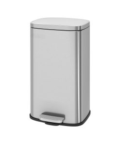 Stainless steel step trash can with lid for kitchen use