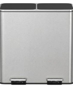 Dual compartment kitchen trash can with airtight lids