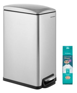 Slim Stainless Steel Trash Bin