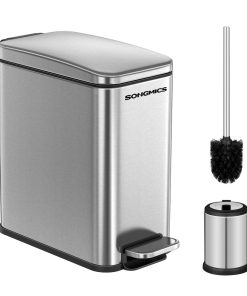 1.3-Gallon Slim Stainless Steel Trash Bin