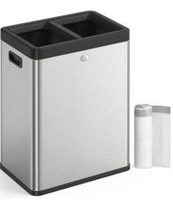 2 x 6.6 Gallon Open Top Trash Can
