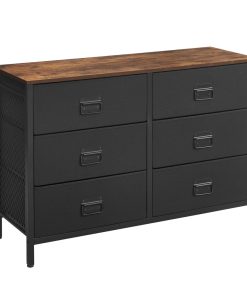 Wide Storage Dresser with 6 Drawers
