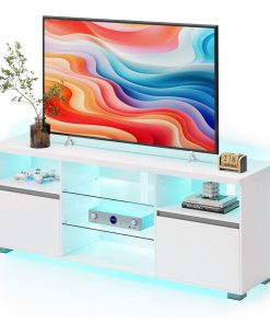 TV Stand with LED Lights 70 Inch
