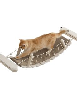 Wall-Mounted Cat Bridge with Fabric Pad