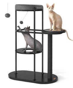 Modern Cat Tree with Steel Tube and Particleboard