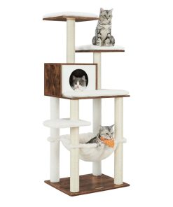 54.3-Inch Cat Tower with Scratching Posts