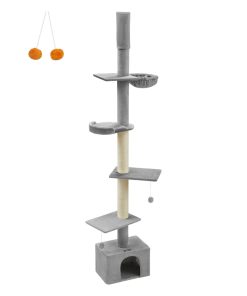 Floor to Ceiling Cat Tree. 91-115 Inches Height Adjustable Cat Tower
