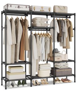 74.8 High Clothes Rack with Hanging Rails