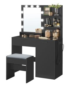 Kailyn Collection - Vanity Desk with Mirror and Lights