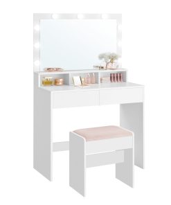 Kailyn Collection - Vanity Desk with Mirror and Lights
