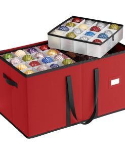 128-Slot Stackable Christmas Storage Container with Lid
