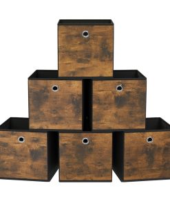 Set of 6 Storage Foldable Cubes. Oxford Fabric