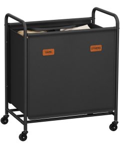 Laundry Hamper with Wheels and Labels