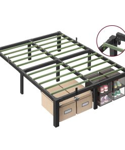 Heavy-Duty Platform Bed Frame. Quick Assembly