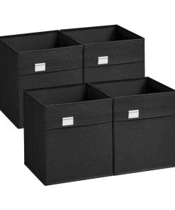Set of 4 Storage Cubes with Double Handles