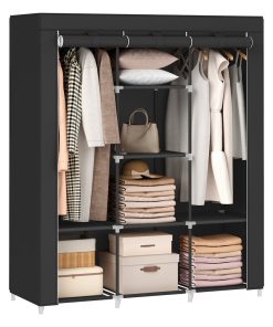 51.2 Inch Large Capacity Wardrobe Closet Organizer with Fabric Cover